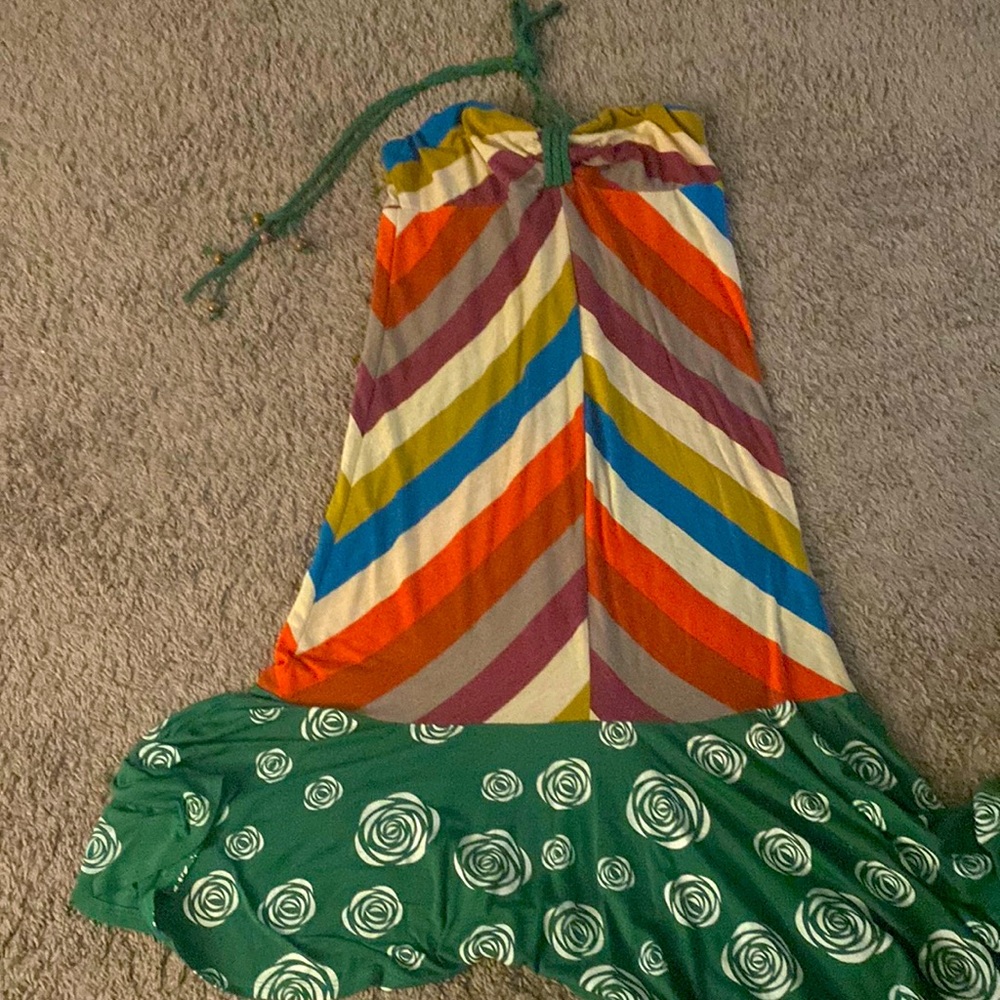 Multi color halter dress